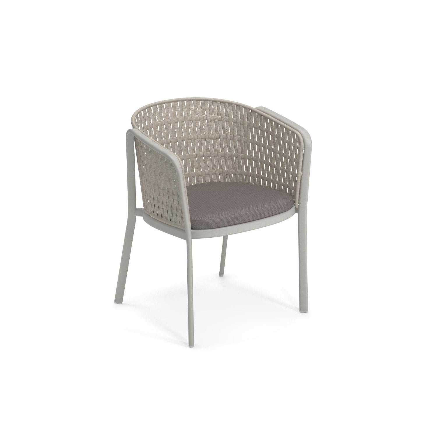 Fauteuil CAROUSEL  alu corde plate Emu