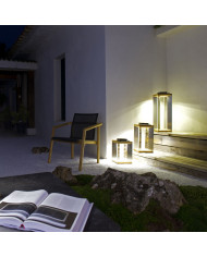 Lanterne solaire Teck Inox Les Jardins