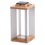 Lanterne solaire Teck Inox Les Jardins