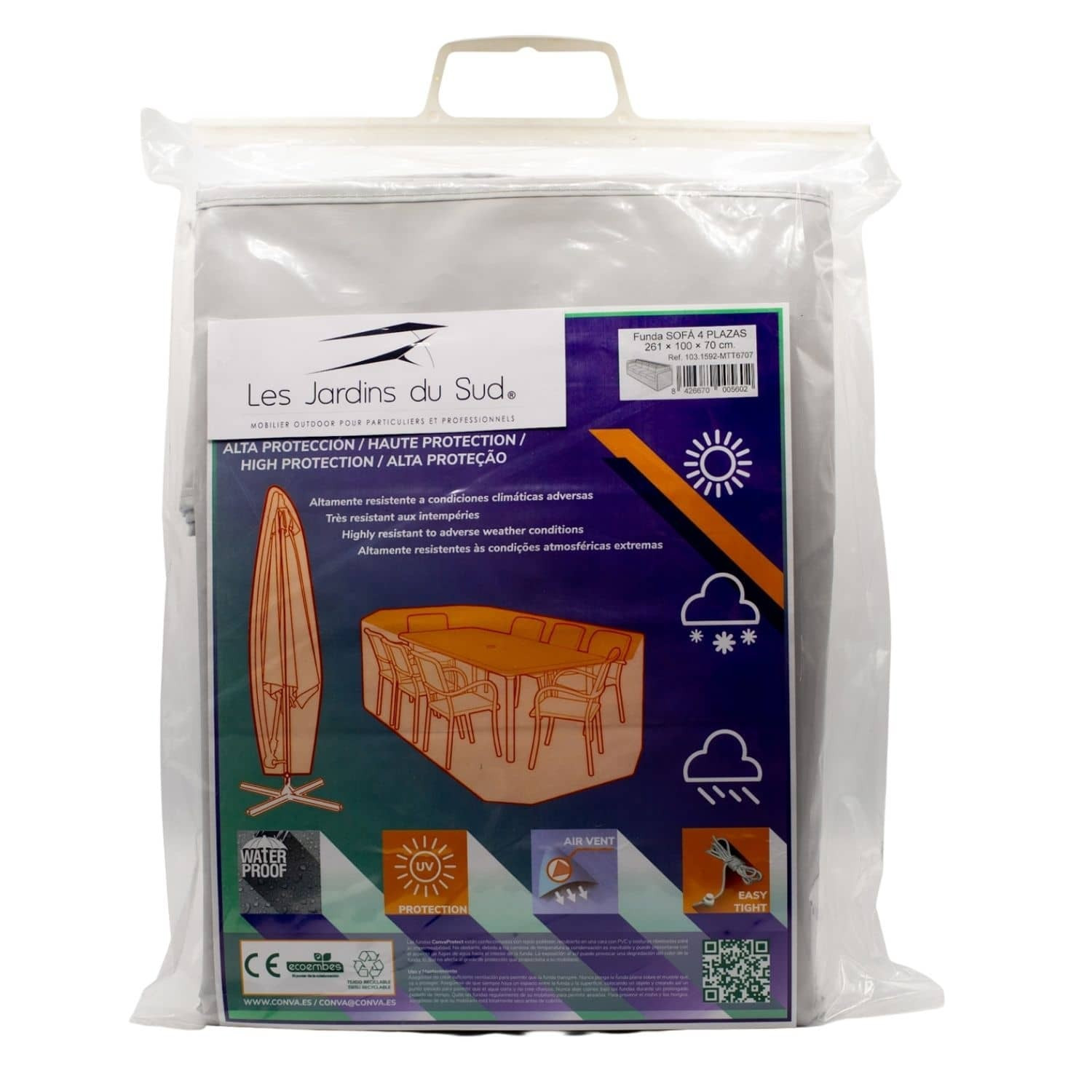 Furniture protection cover 261x100x70 cm