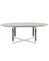 Table ronde extensible BASTINGAGE 146/206 x 146 cm