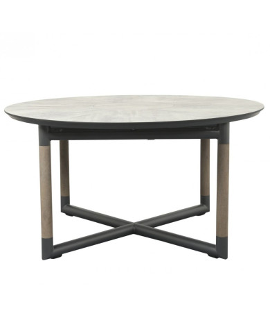 Table ronde extensible grise BASTINGAGE 