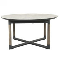 Table ronde extensible grise BASTINGAGE 