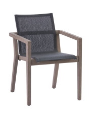 Fauteuil empilable grafito COPENHAGUE Les Jardins
