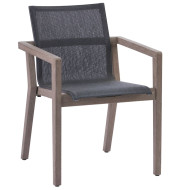 Fauteuil empilable grafito COPENHAGUE Les Jardins