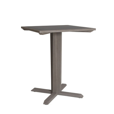 Table haute pied central grise SKAAL Les Jardins