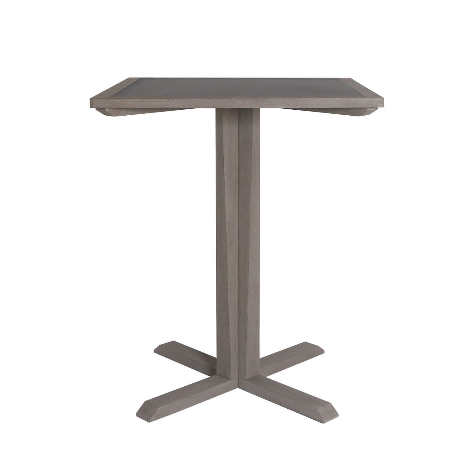 Table haute pied central grise SKAAL Les Jardins