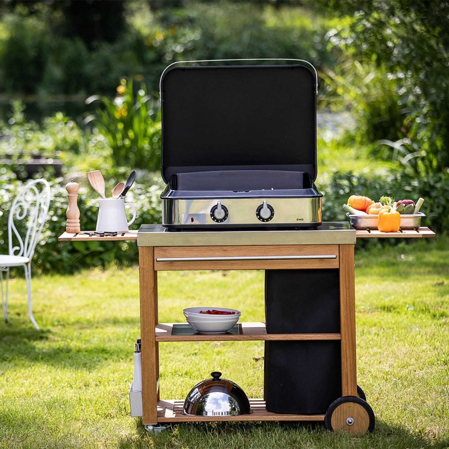 Plancha gaz ENOSIGN 65 noir et inox Eno