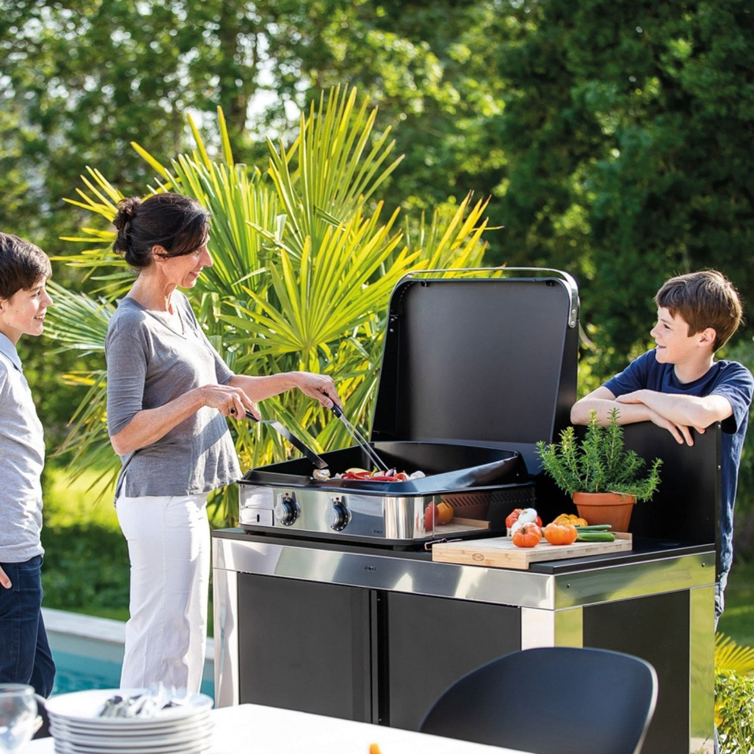 Plancha gaz ENOSIGN 65 noir et inox Eno