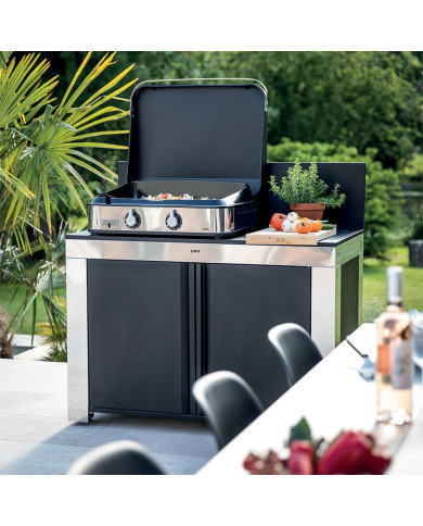 Plancha gaz ENOSIGN 80 noir et inox Eno