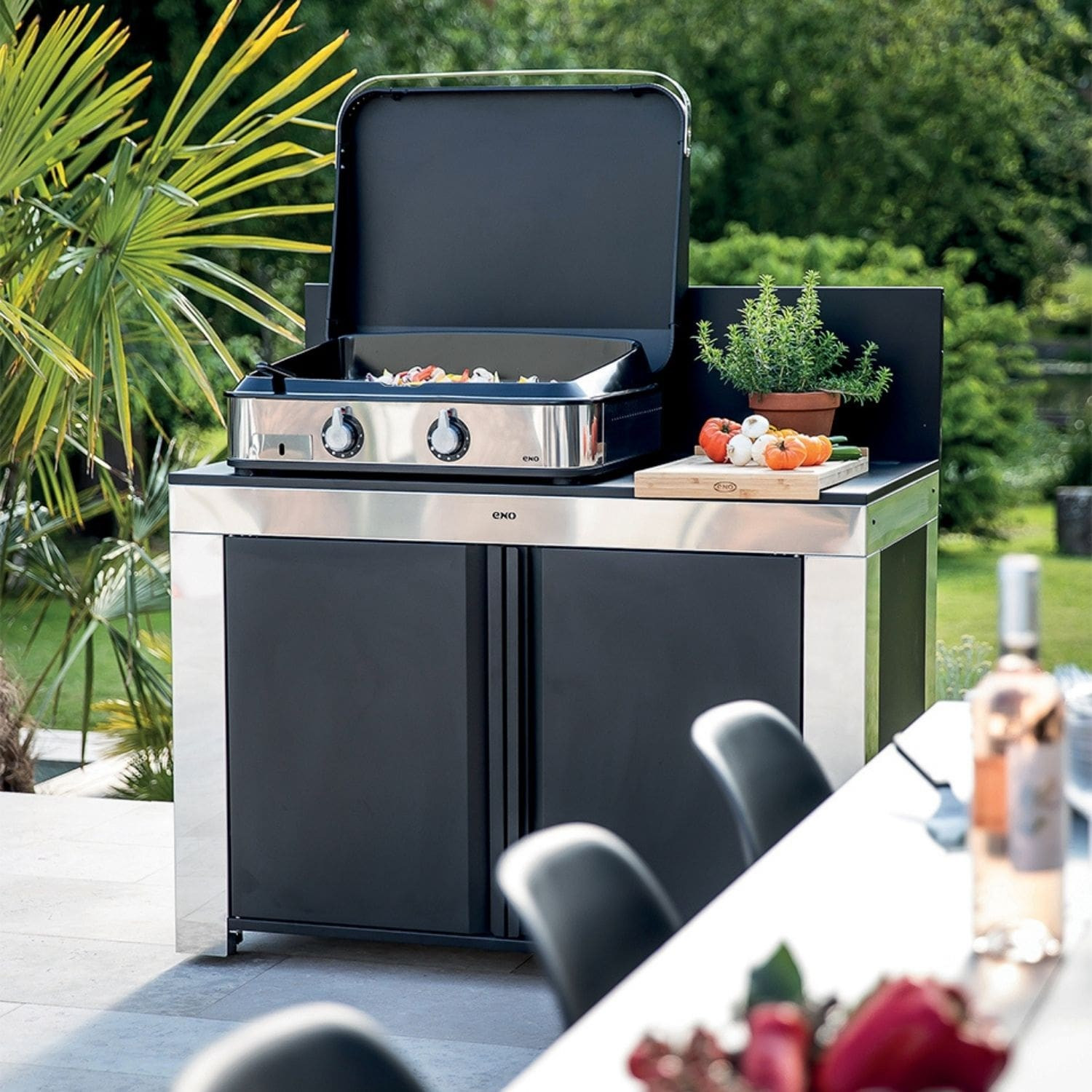 Plancha gaz ENOSIGN 65 noir et inox Eno