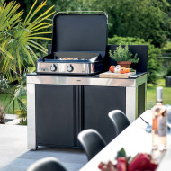 Plancha gaz ENOSIGN 65 noir et inox Eno