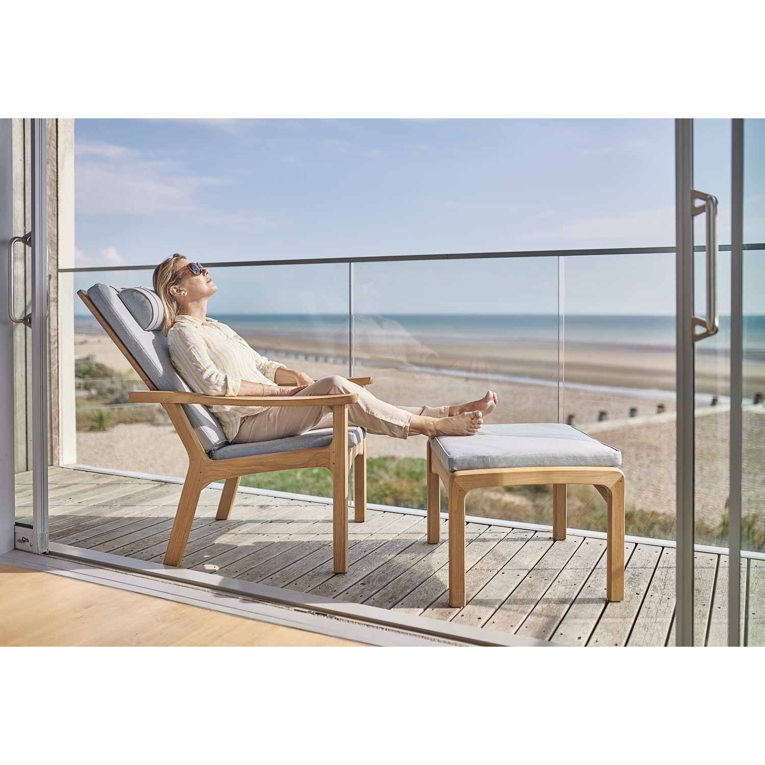 Fauteuil en teck dossier haut MONTEREY Barlow Tyrie