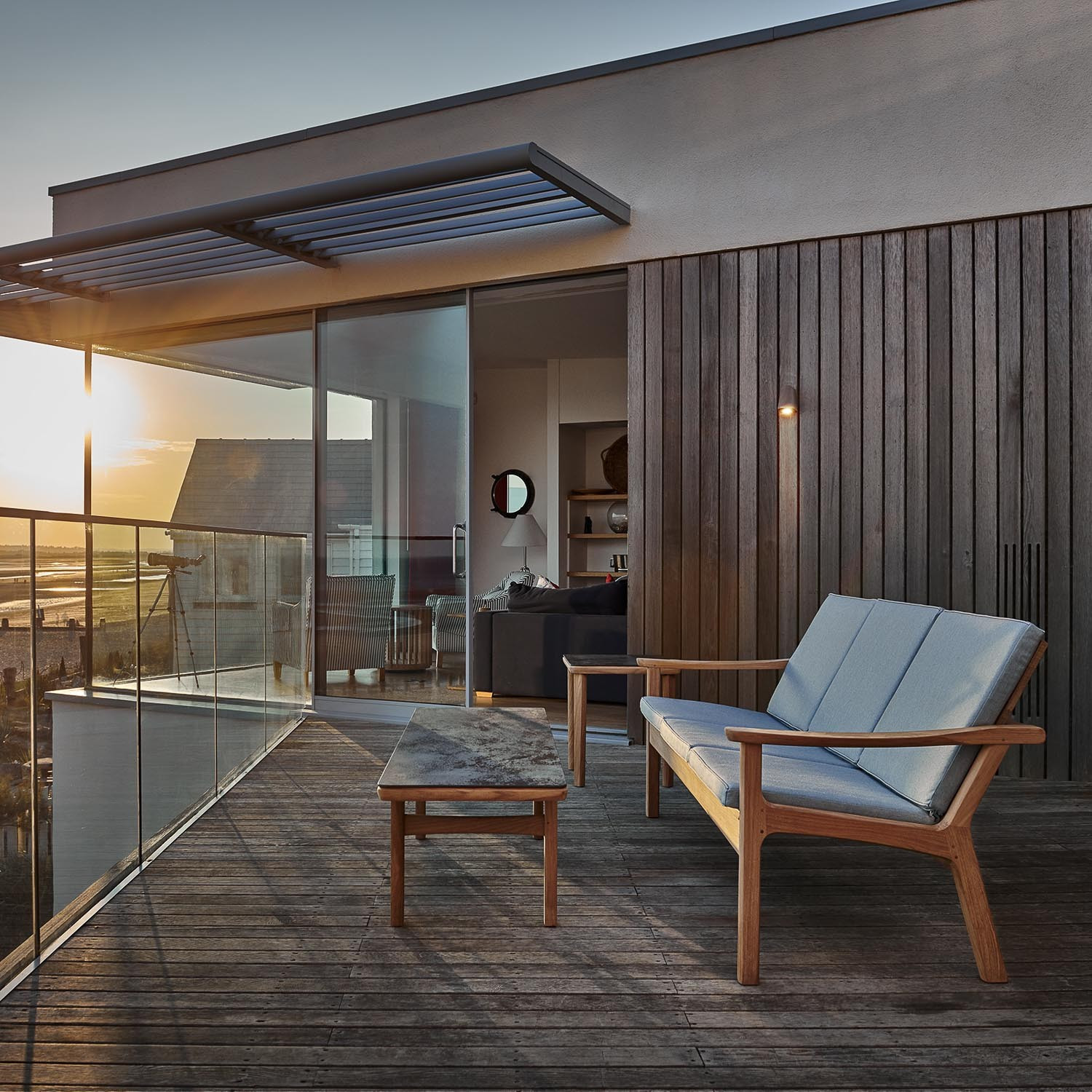 Canapé 3 places en teck MONTEREY Barlow Tyrie