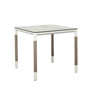 Table bistro blanche 80 x 80 cm BASTINGAGE Les Jardins