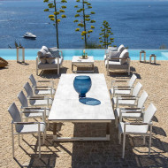 Table extensible blanche 210/315 cm BASTINGAGE HPL Les Jardins