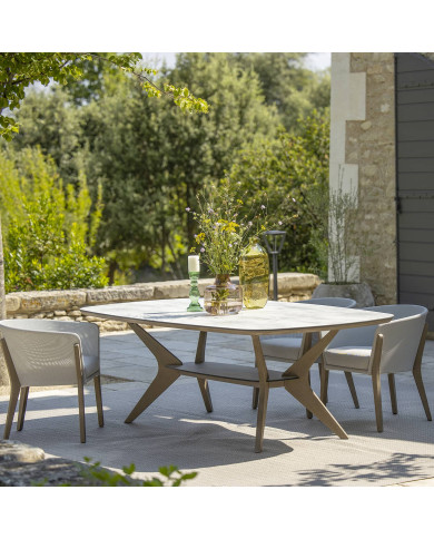 Les Jardins SELVA teak table 225 cm 
