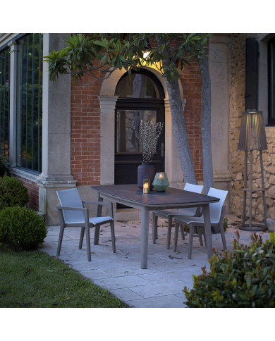 Table extensible COPENHAGUE HPL ardoise 200/280 cm Les Jardins