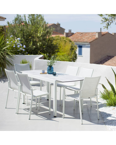 Table balcon extensible AMAKA blanche Les Jardins