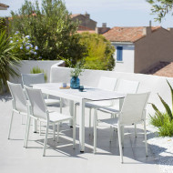 Table balcon extensible AMAKA blanche Les Jardins