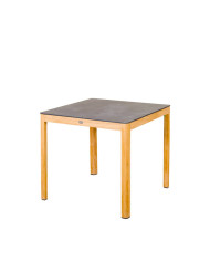Table bistro blanche 80 x 80 cm BASTINGAGE Les Jardins