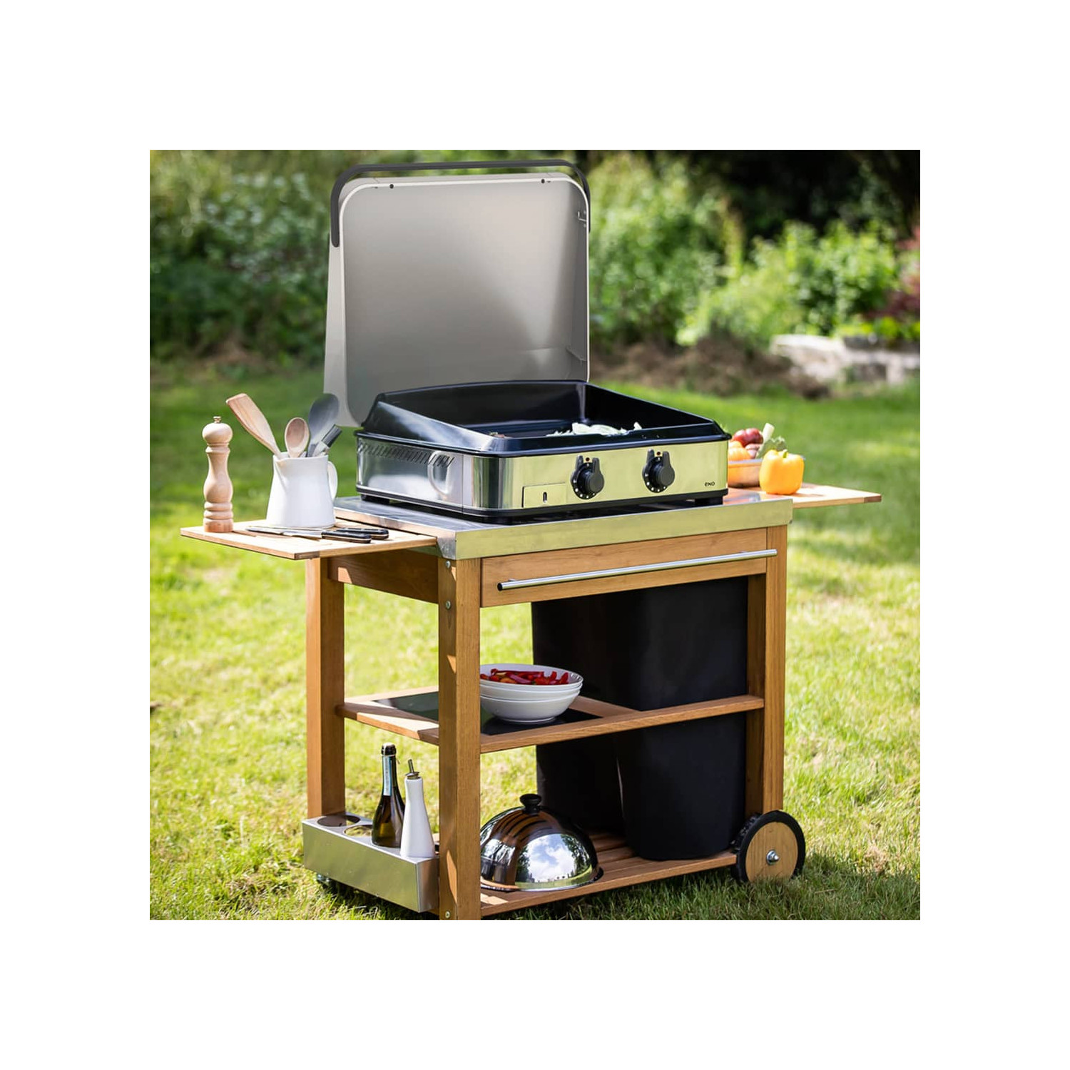 Plancha et capot gaz ENOSIGN 65 capot inox Eno