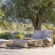 Les Jardins JET STREAM 120 x 70 cm corten coffee table  