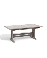 Table ronde extensible grise Ø146/206 cm BASTINGAGE Les Jardins