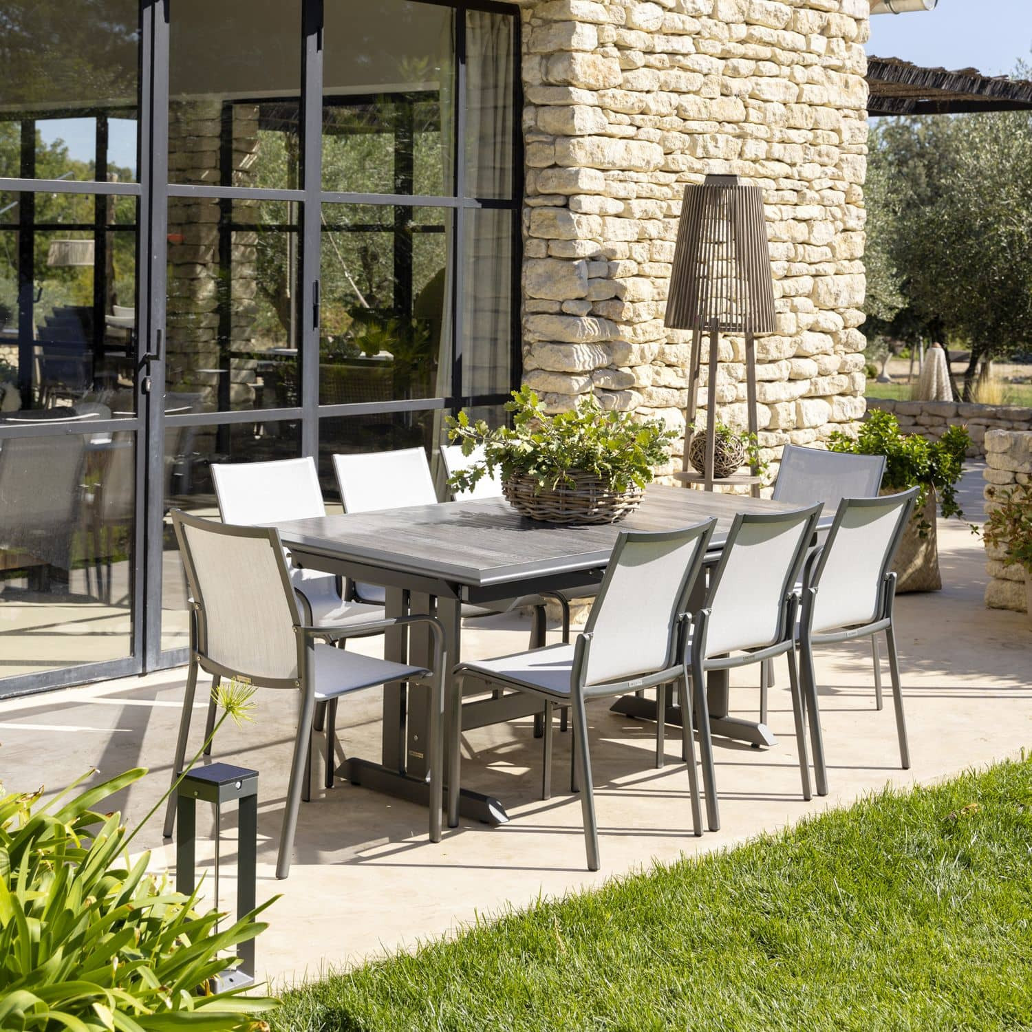 Table extensible céramique HEGOA Grise 190/280 cm Les Jardins