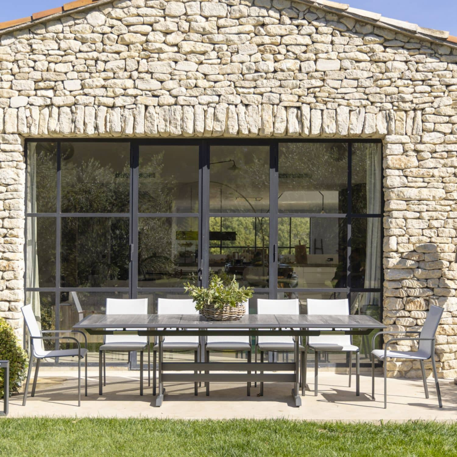 Table extensible céramique HEGOA Grise 190/280 cm Les Jardins