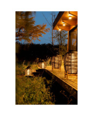 TIKA solar lantern H69 cm on teak base Vincent Sheppard