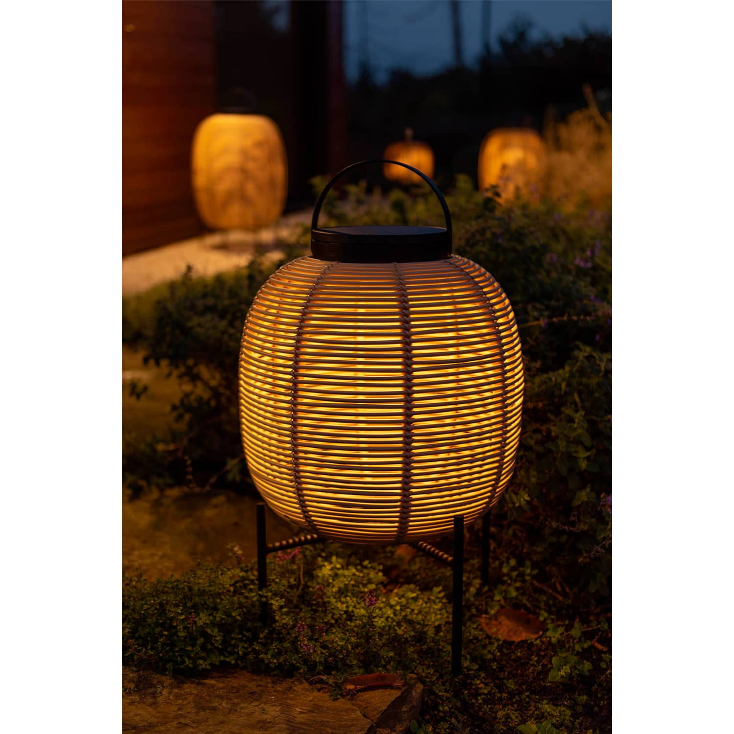 Lanterne solaire TIKA H59cm sur base acier Vincent Sheppard