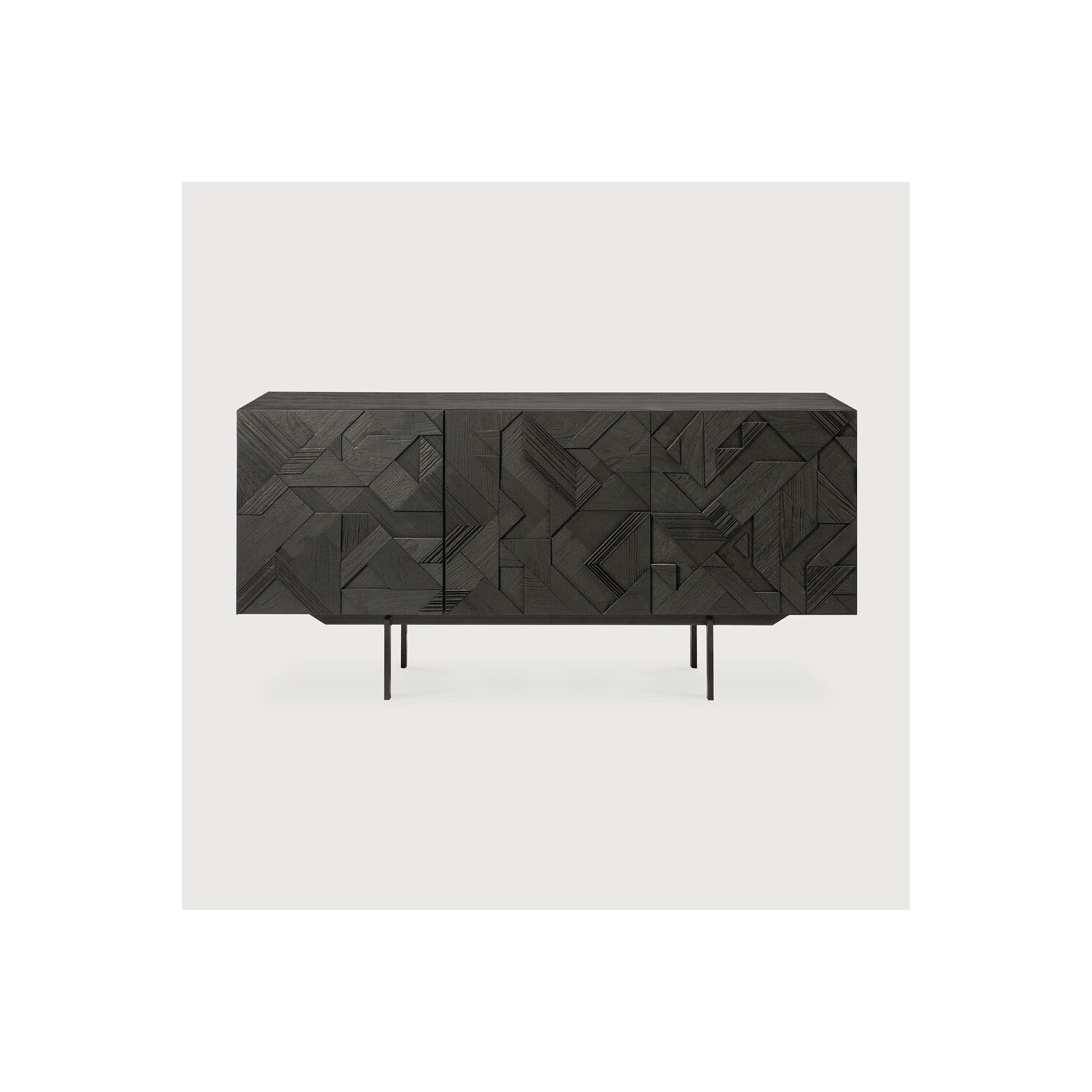 Buffet GRAPHIC en teck noir Ethnicraft