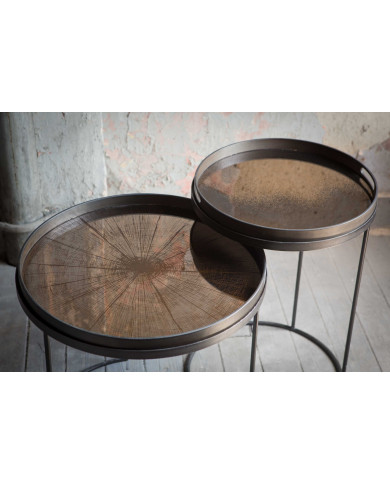 SLICE Bronze mirror tray Ø61cm Ethnicraft