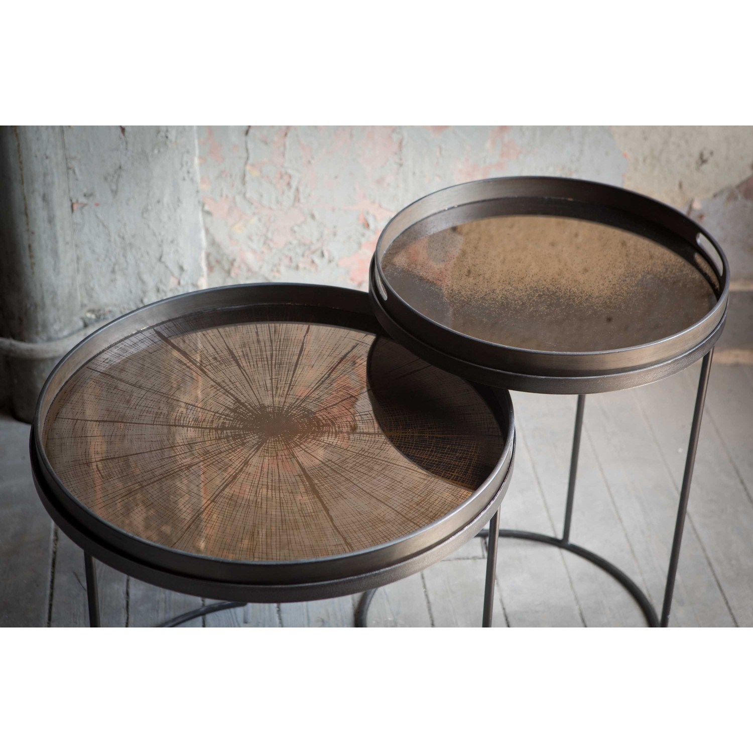 Plateau en miroir SLICE Bronze Ø61cm Ethnicraft