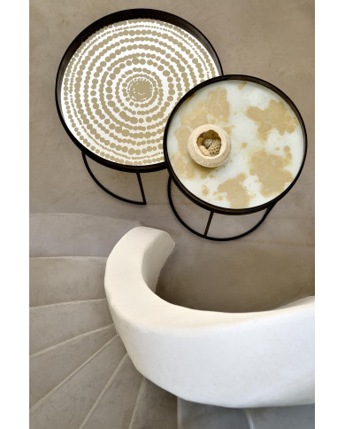 Plateau en miroir BEADS gold Ø61cm Ethnicraft