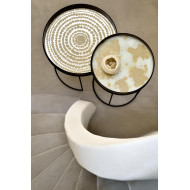 BEADS gold mirror tray Ø61cm Ethnicraft