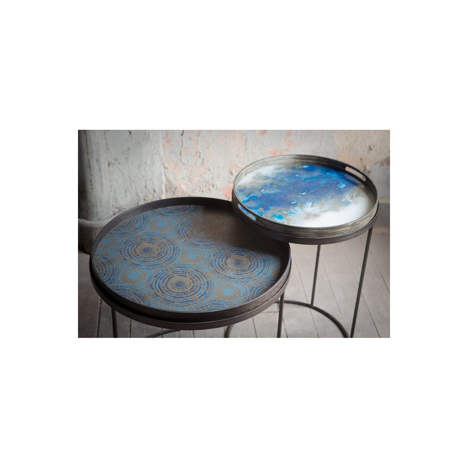 Plateau en miroir BEADS Seaside Ø61cm Ethnicraft
