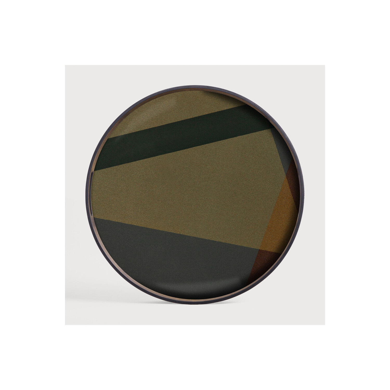 Plateau en verre ANGLE Slate Ø48cm Ethnicraft