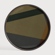 Plateau en verre ANGLE Slate Ø48cm Ethnicraft