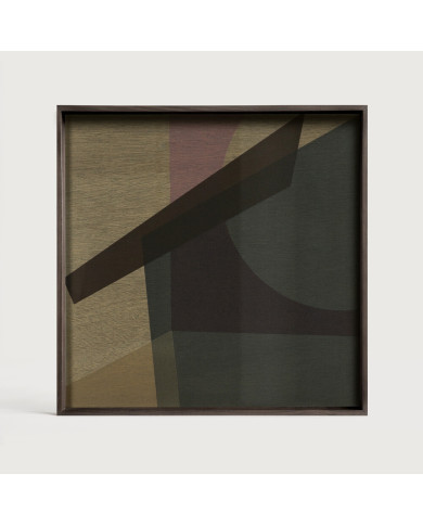 Plateau en verre carré ANGLE L Ethnicraft