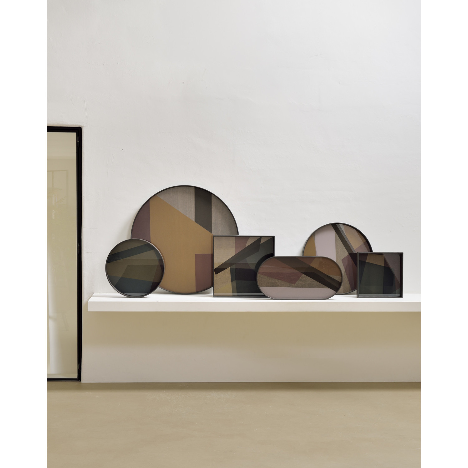 Plateau en verre carré ANGLE L Ethnicraft