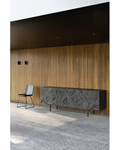 GRAPHIC black teak sideboard Ethnicraft