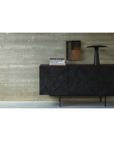 GRAPHIC black teak sideboard Ethnicraft