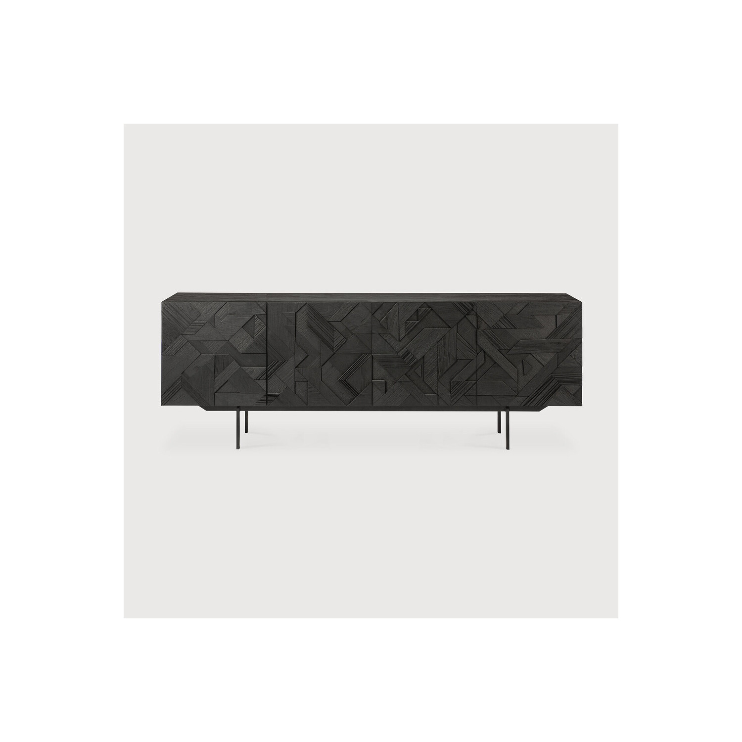 Buffet GRAPHIC en teck noir Ethnicraft