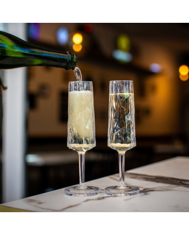 Set of 6 Koziol SUPER Champagne Glasses (100 ml)
