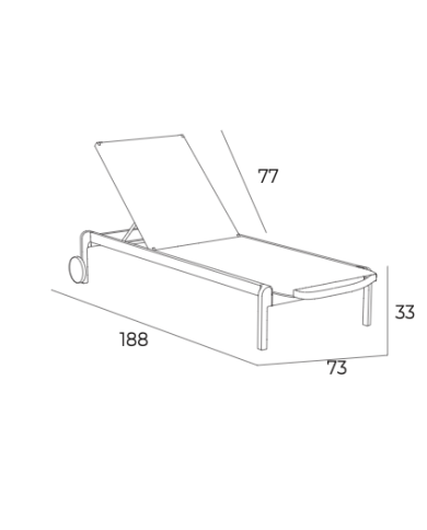 Les Jardins du Sud BEACH sun lounger 