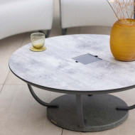 Les Jardins JET STREAM grey solar illuminated coffee table