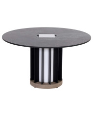 Les Jardins TECKALU white solar illuminated coffee table 