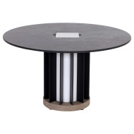 Les Jardins TECKALU grey solar illuminated coffee table 